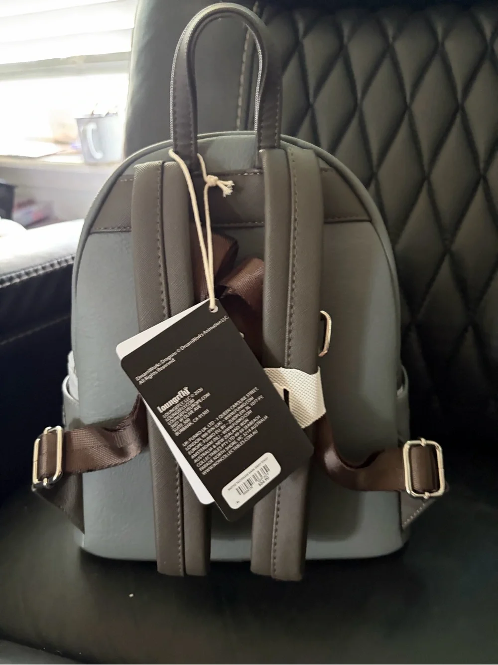 Loungefly Grey Toothless Embossed Mini Backpack